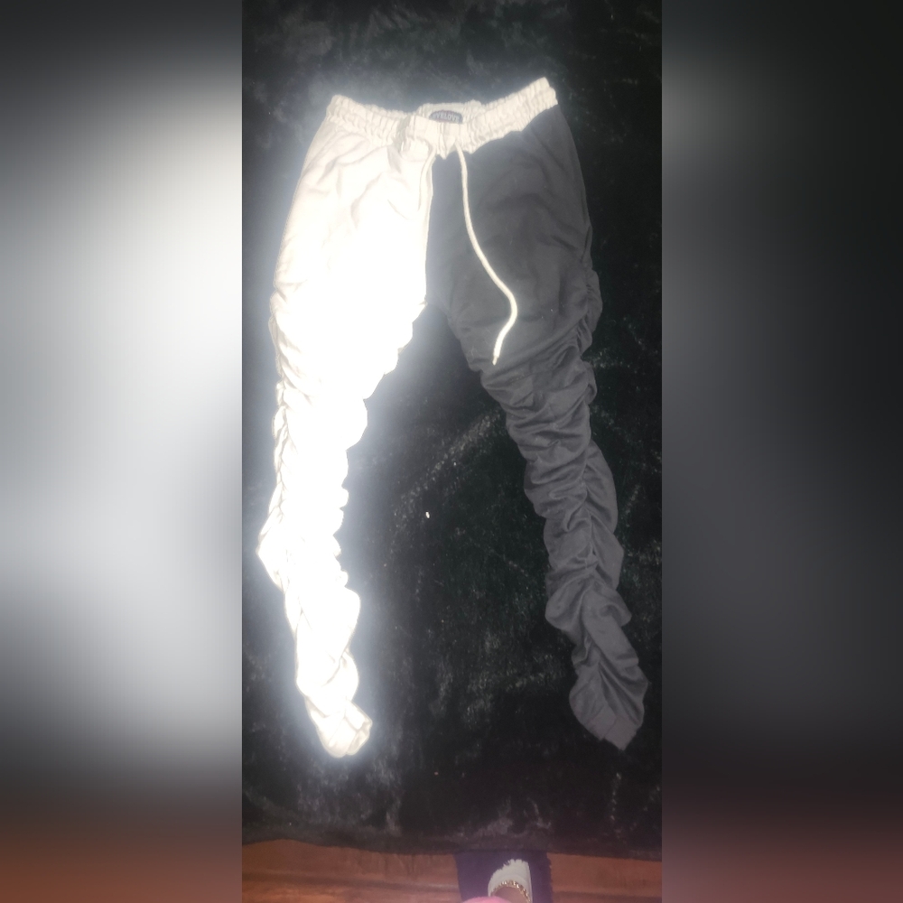 Bold Black and White Sweatpants with Relaxed Fit